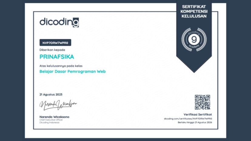 Certificate 16